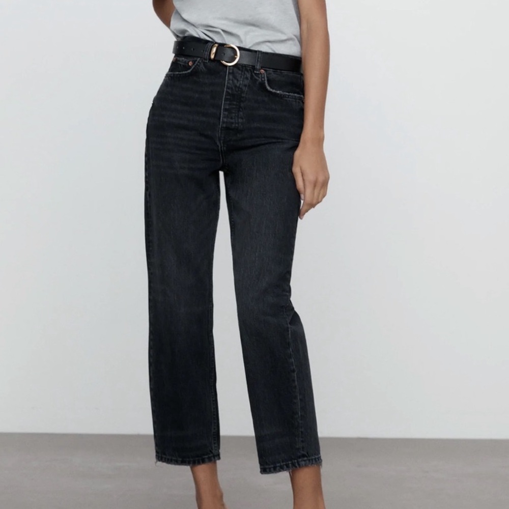 Zara Black Straight Leg Jeans